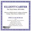Speculum Musicae - V1: Music Of Elliott Carter CD